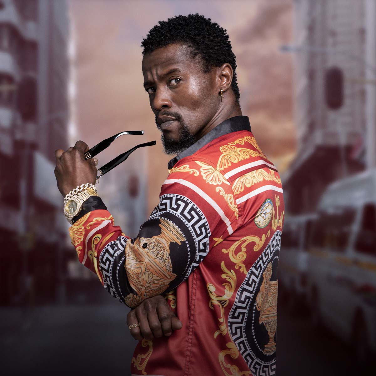 Abdul Khoza is Nqoba in The Wife on Showmax