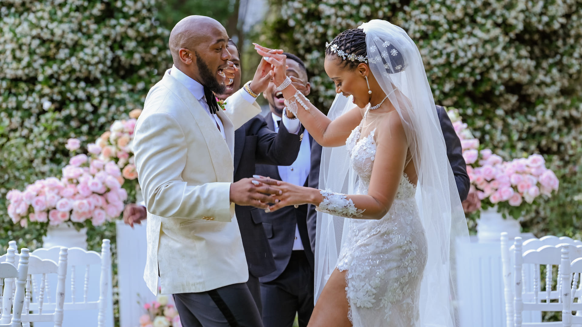 Thembinkosi Mthembu and Londeka Sishi as Bonga and Nkanyezi in Adulting