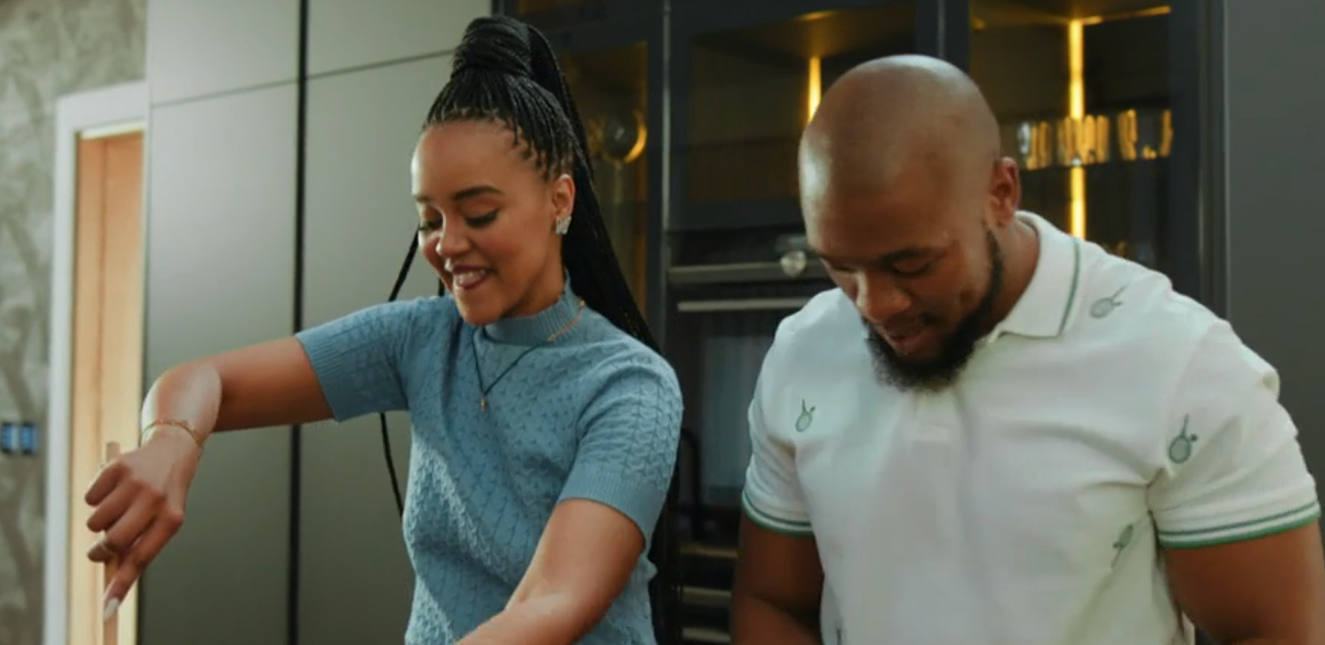 Bonga and Nkanyezi cooking in Adulting