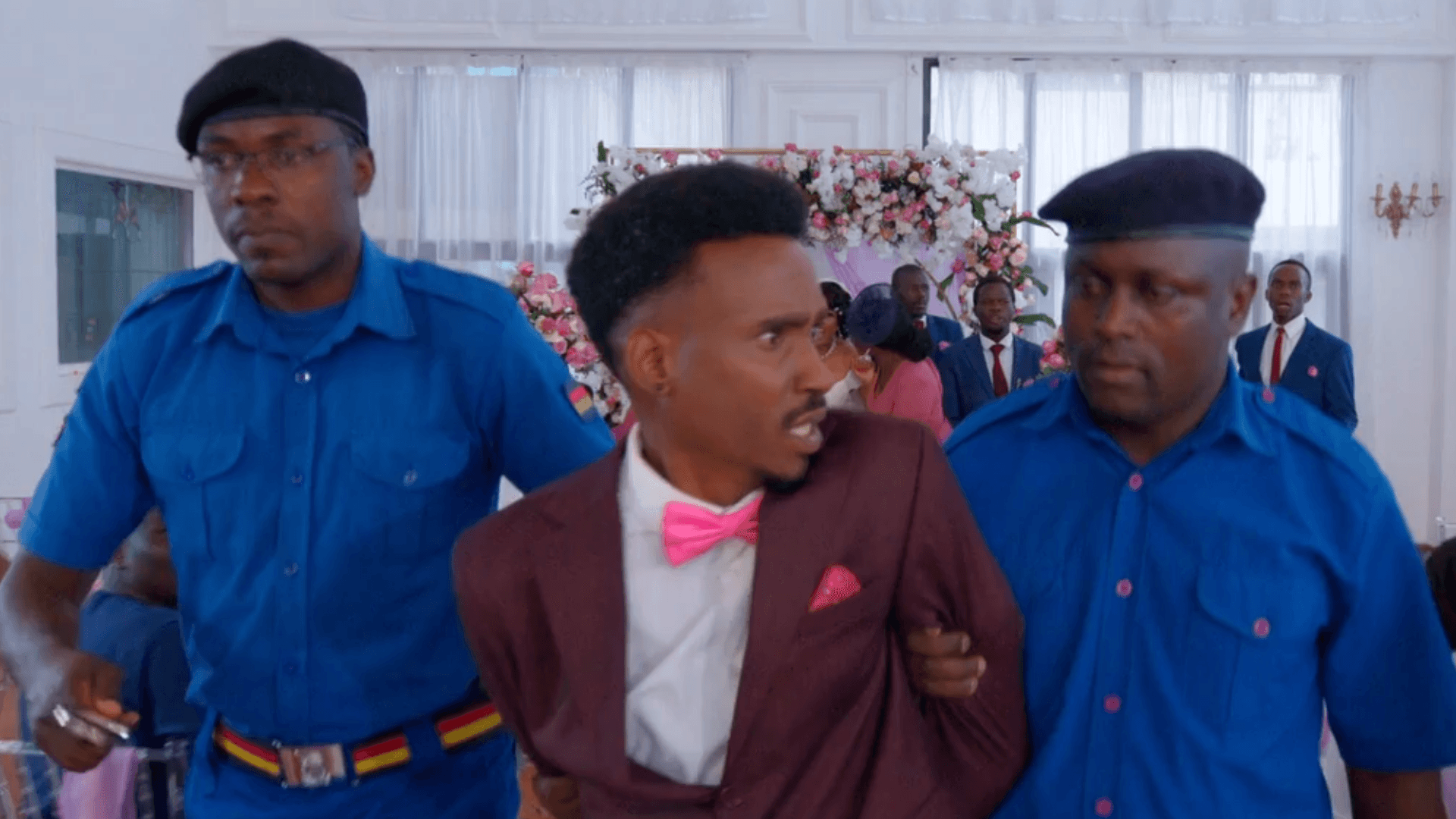 Eric getting arrested at his wedding ceremony in Single Kiasi