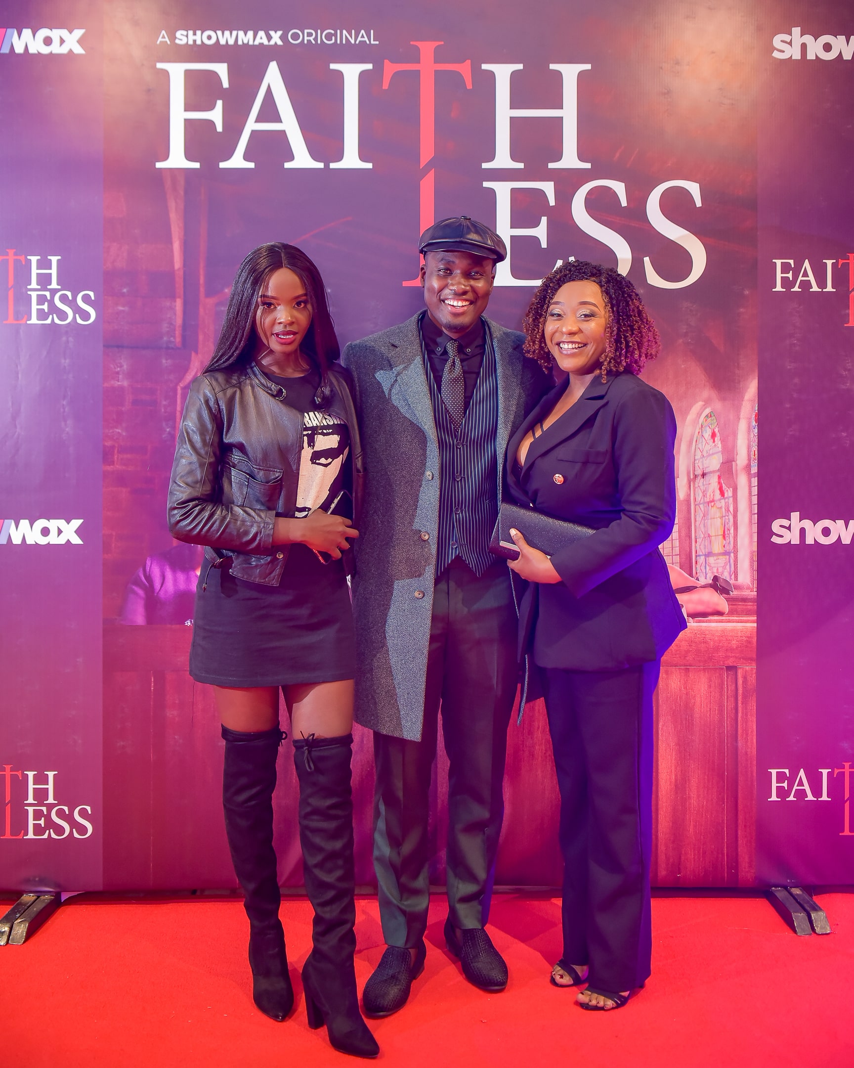 The cast of Showmax Kenyan telenovela Second Family at the premiere event