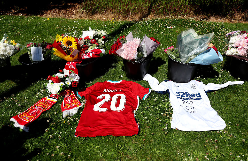 Tributes Laid For Diogo Jota At Anfield