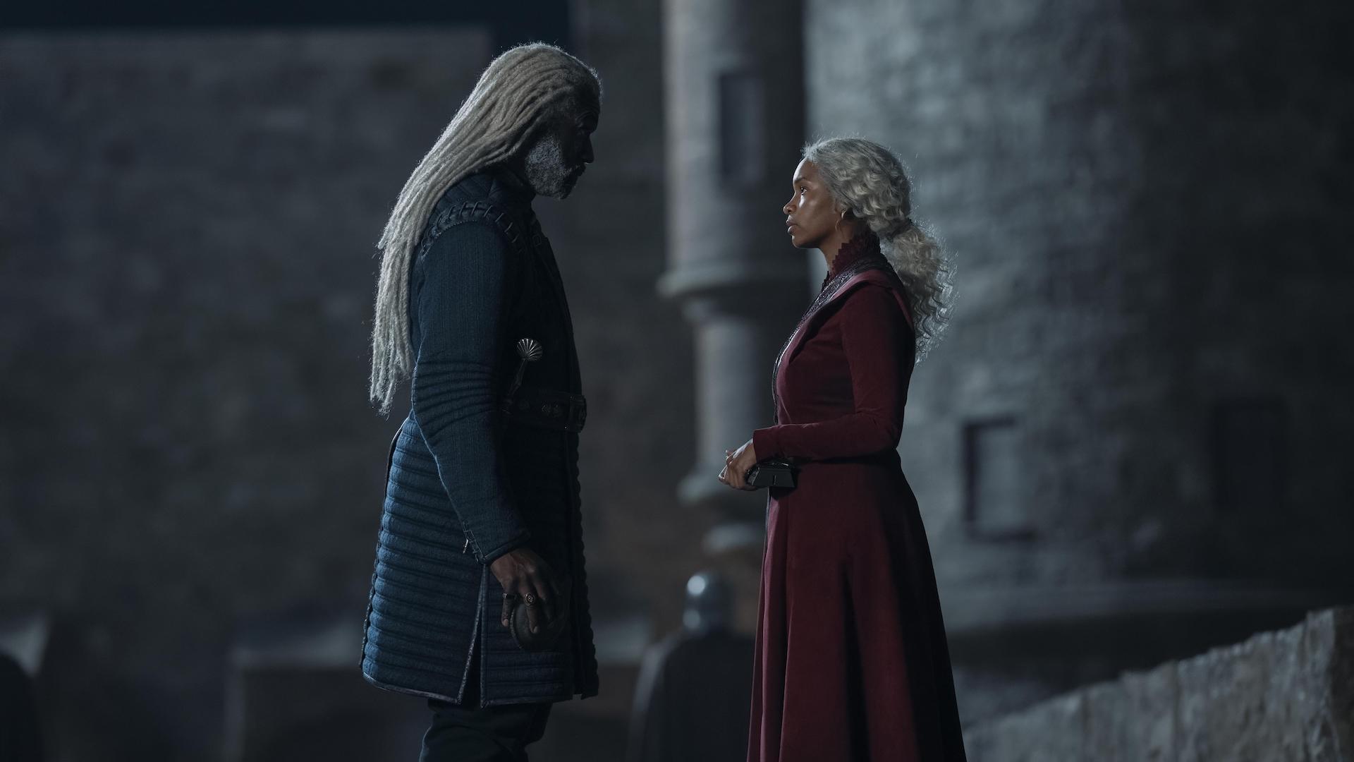 Baela brings Corlys the hand of the king on Rhaenyra’s behalf in House of the Dragon S2