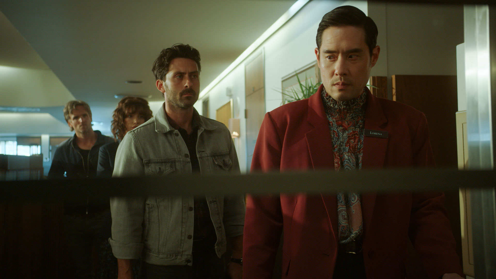 Billy Lush as Vince, Janet Montgomery as Rebecca, Andy Bean as Ganz, Raymond Lee as Dr. Ben Song in Quantum Leap S2