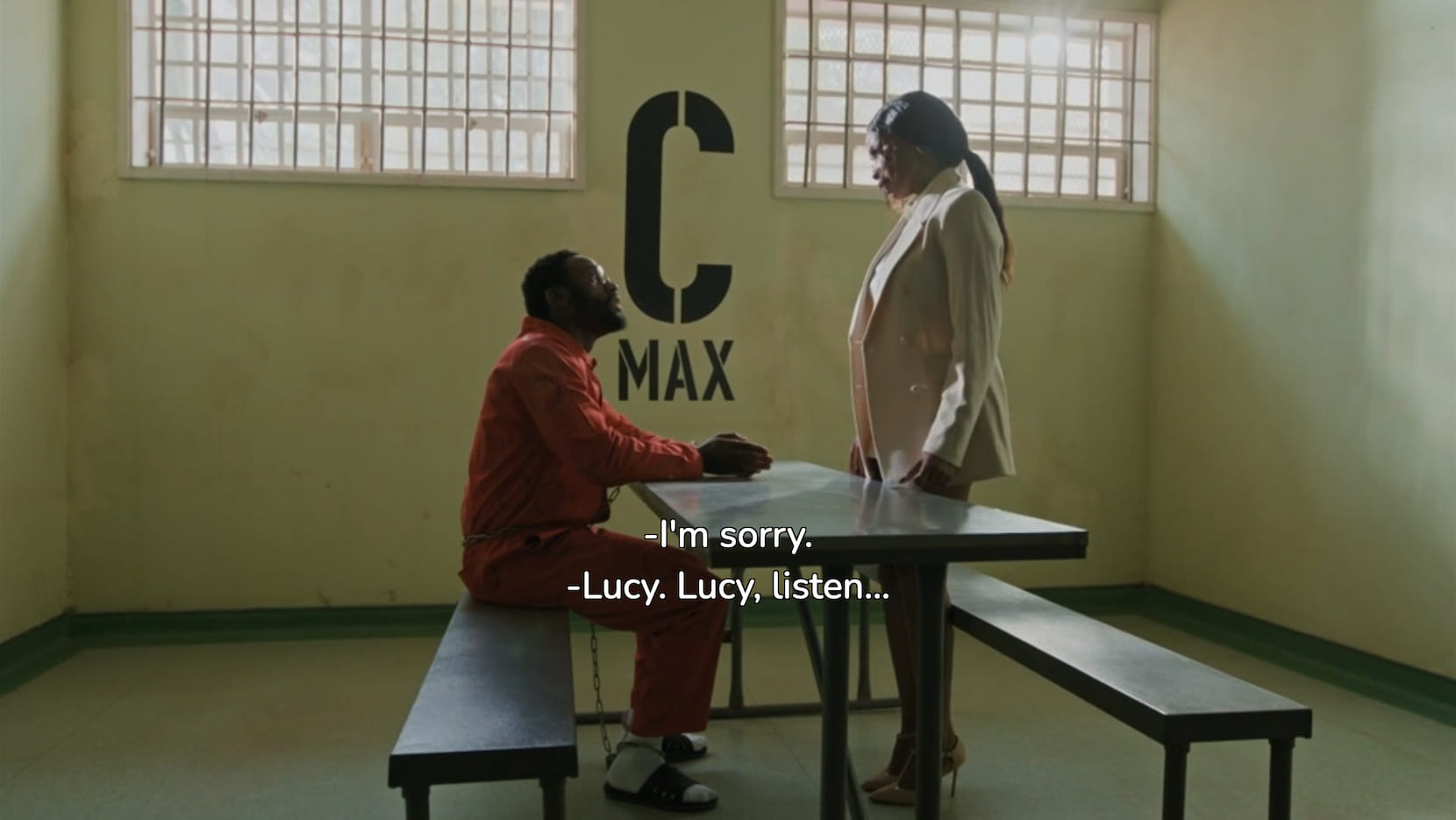 Bonko Khoza as Napoleon and Nqobile Nunu Khumalo as Lucy Khambule in Red Ink
