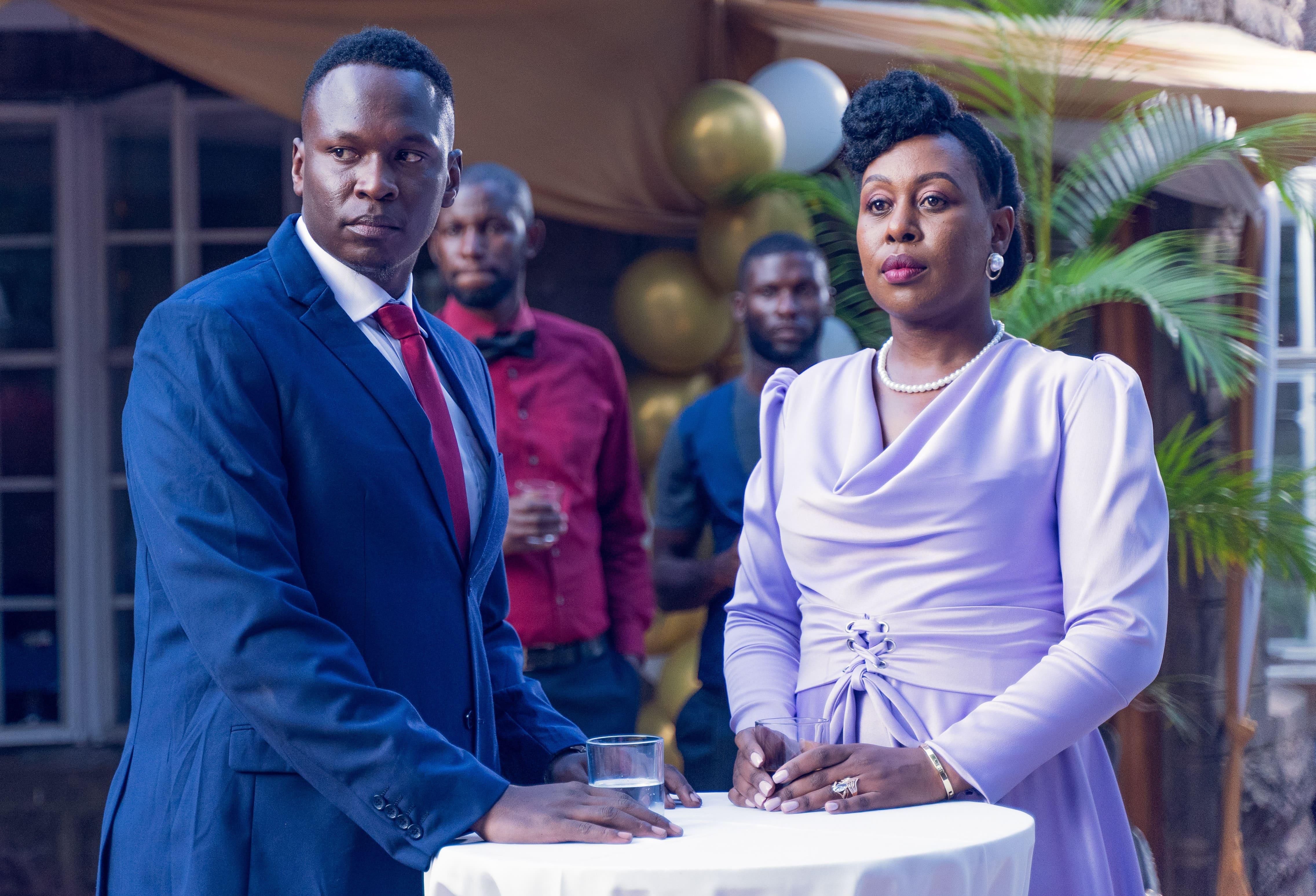 Brian Ogola and Dora Nyaboke in Showmax telenovela Second Family