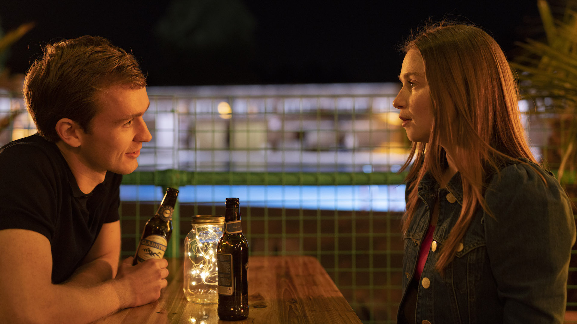 Harry Lawtey as Ben and Jessica Barden as Emma in You and Me S1