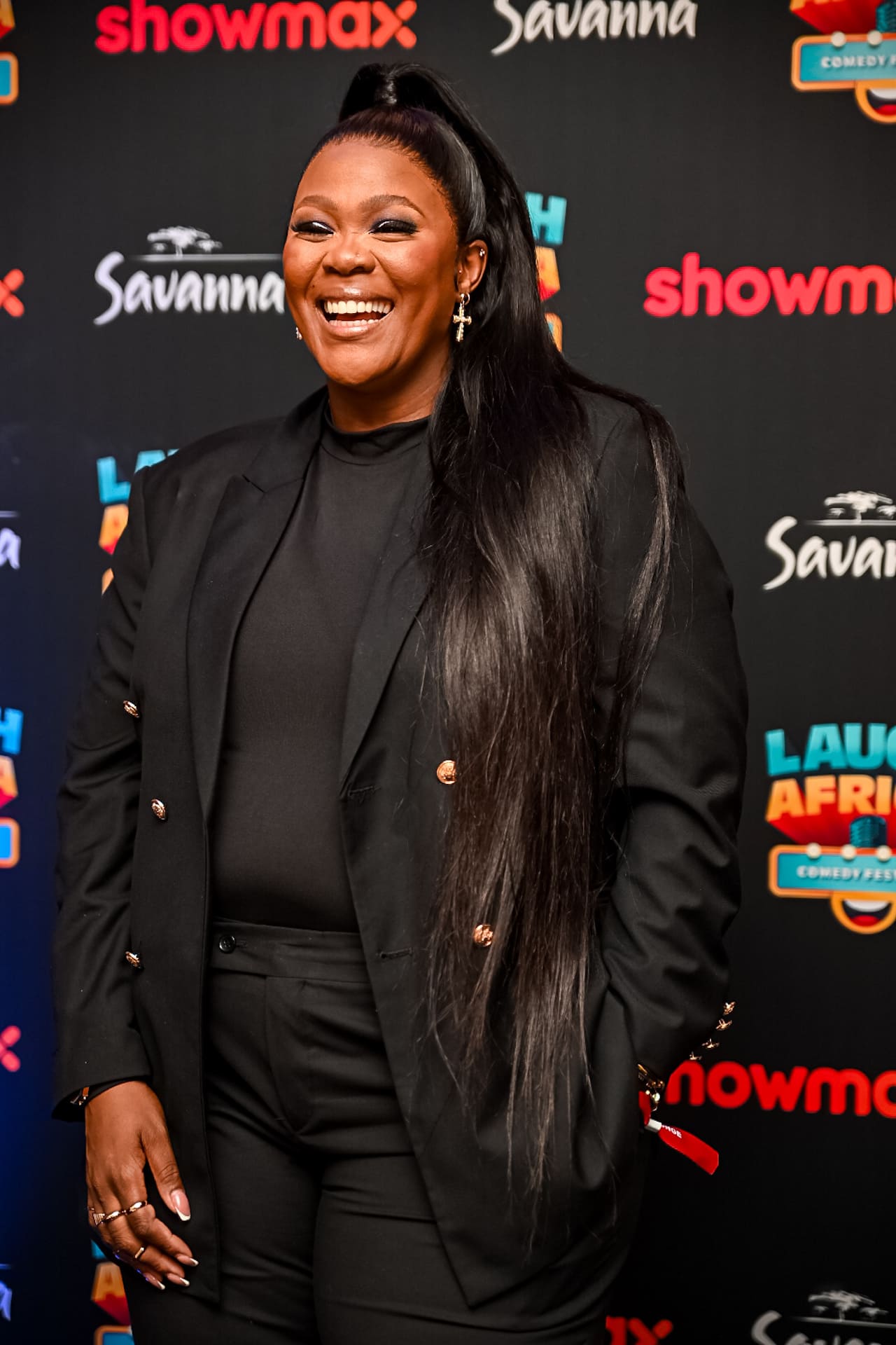 The Wife star Zikhona Sodlaka at The Roast of Minnie Dlamini