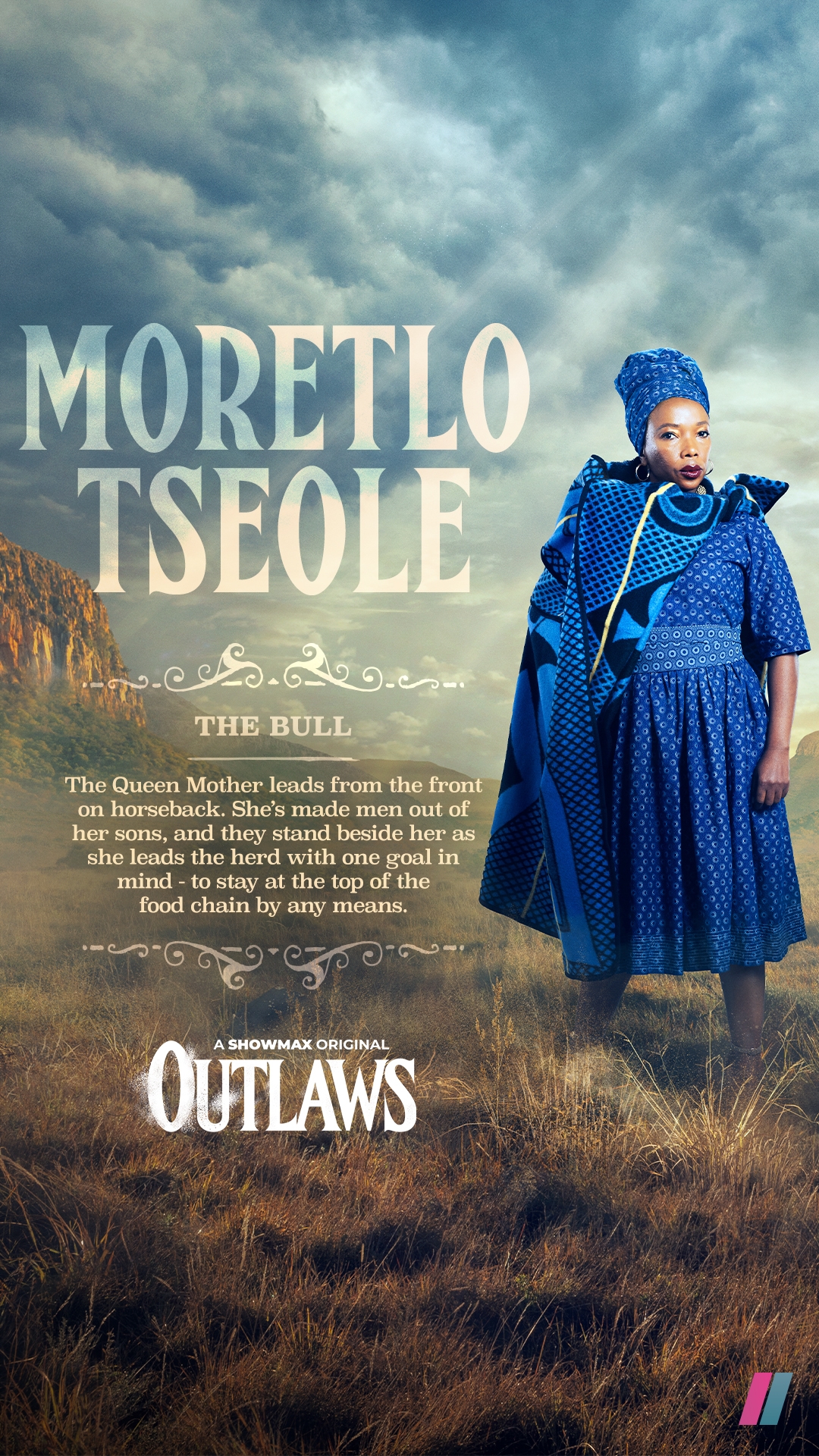 Moretlo Ts'eole in Outlaws on Showmax