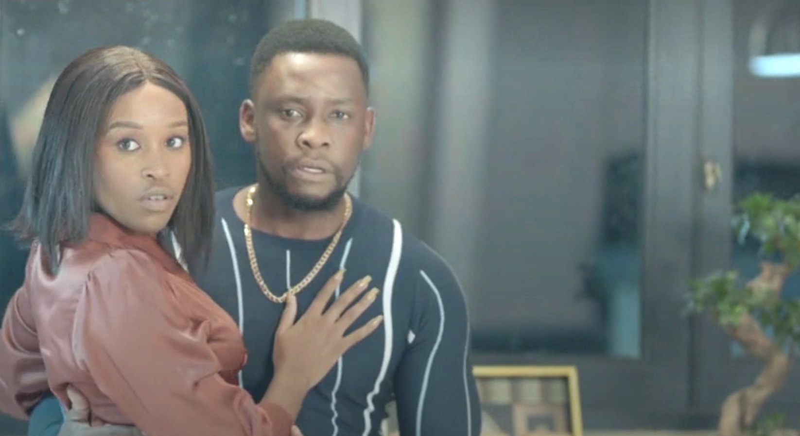 Shocked couple on The Wife Season 3 on Showmax