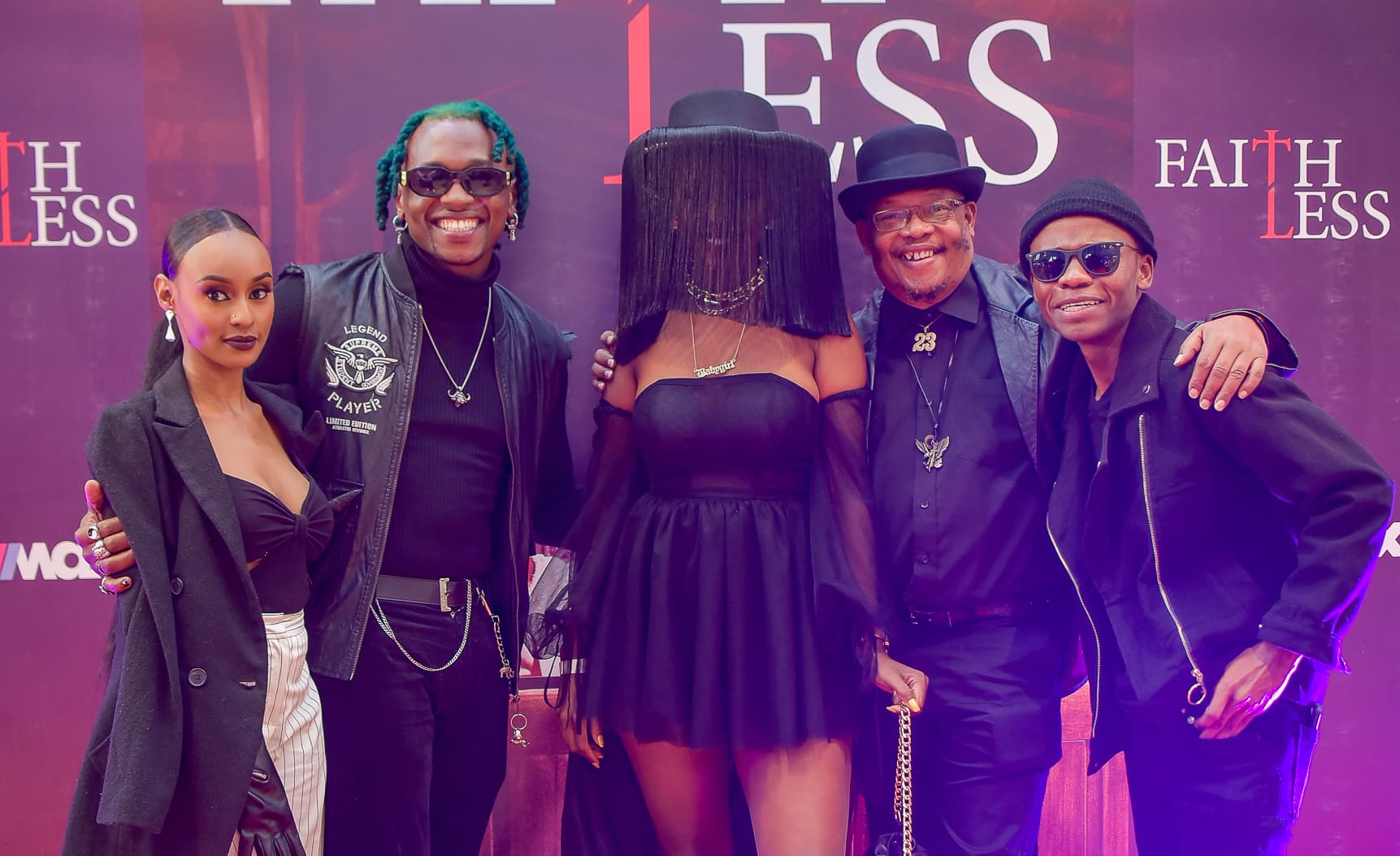 The cast of Showmax Kenyan series Faithless at the premiere event