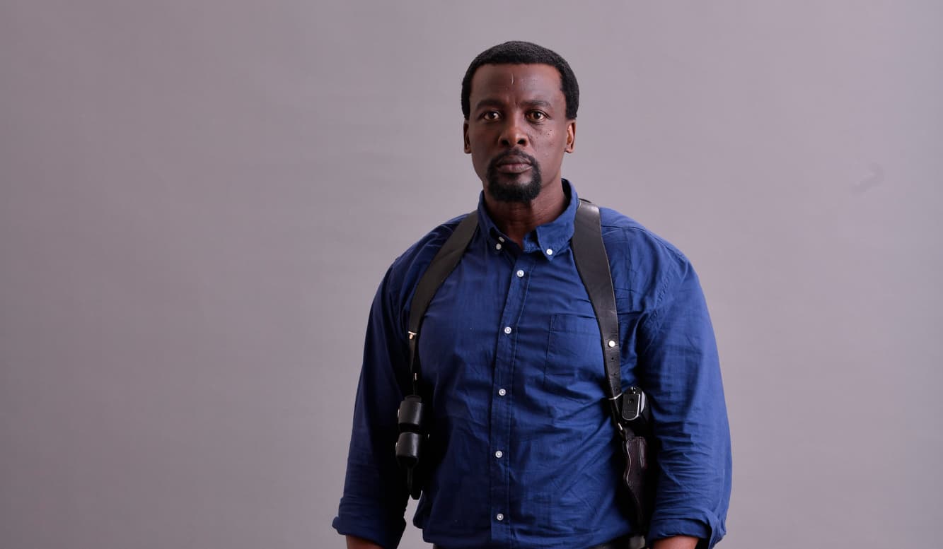 Tony Kgoroge plays Detective Khaya Meyer in Recipes for Love and Murder