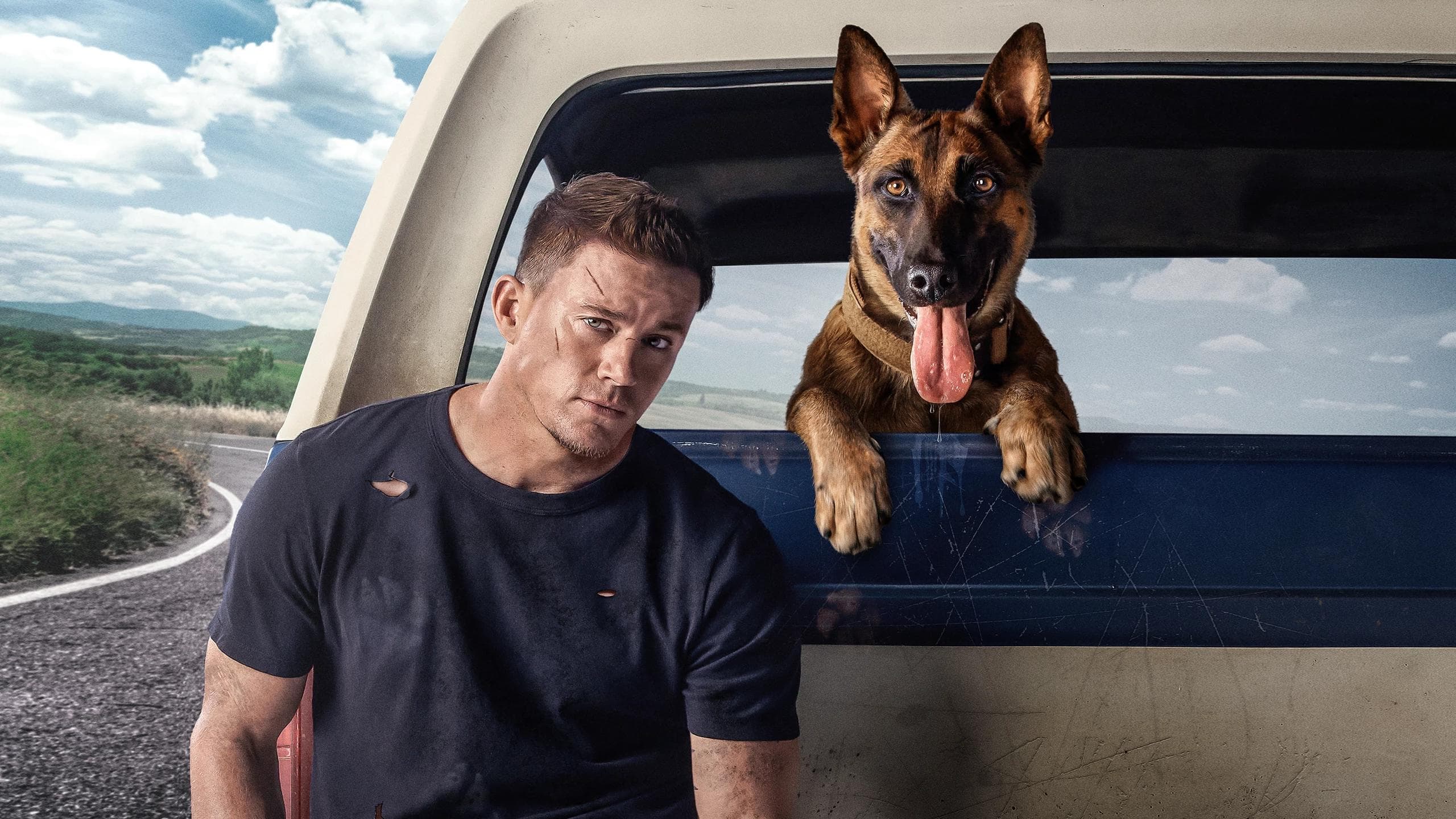 Channing Tatum and the dog in Dog (2022 movie) on Showmax