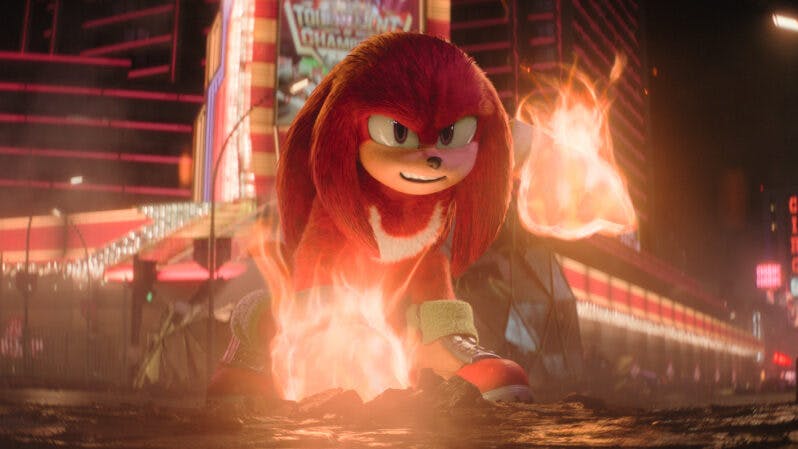 Knuckles (voiced by Idris Elba) now streaming on Showmax