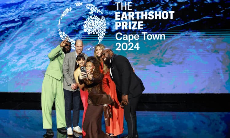 The Prince of Wales, Heidi Klum and the presenters of the Earthshot Prize Awards