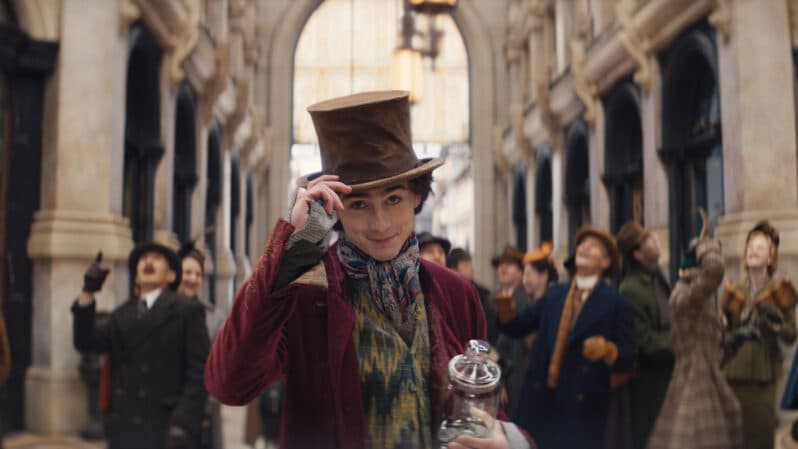 Timothée Chalamet in Wonka, now on Showmax