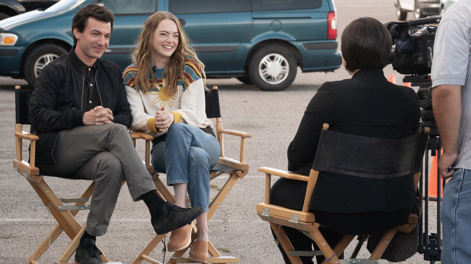 Nathan Fielder and Emma Stone in The Curse