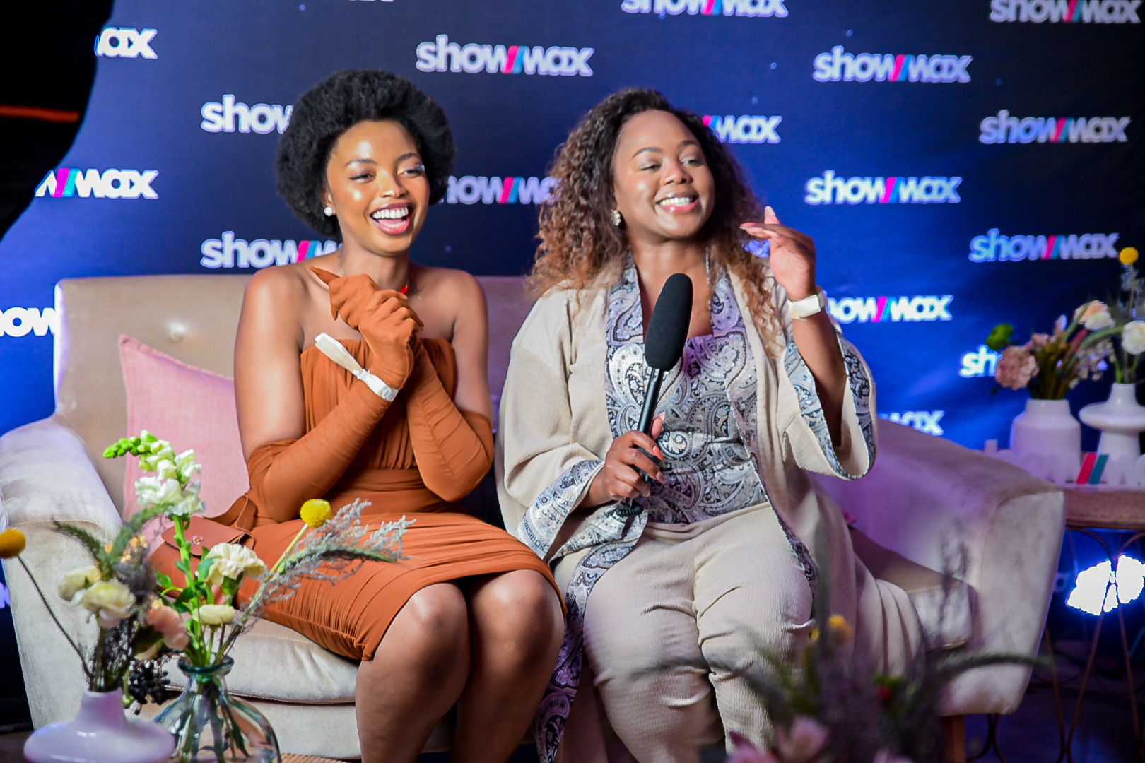 Nirvana Nokwe Mseleku and Nolwazi Shange at the private screening of Oulaws