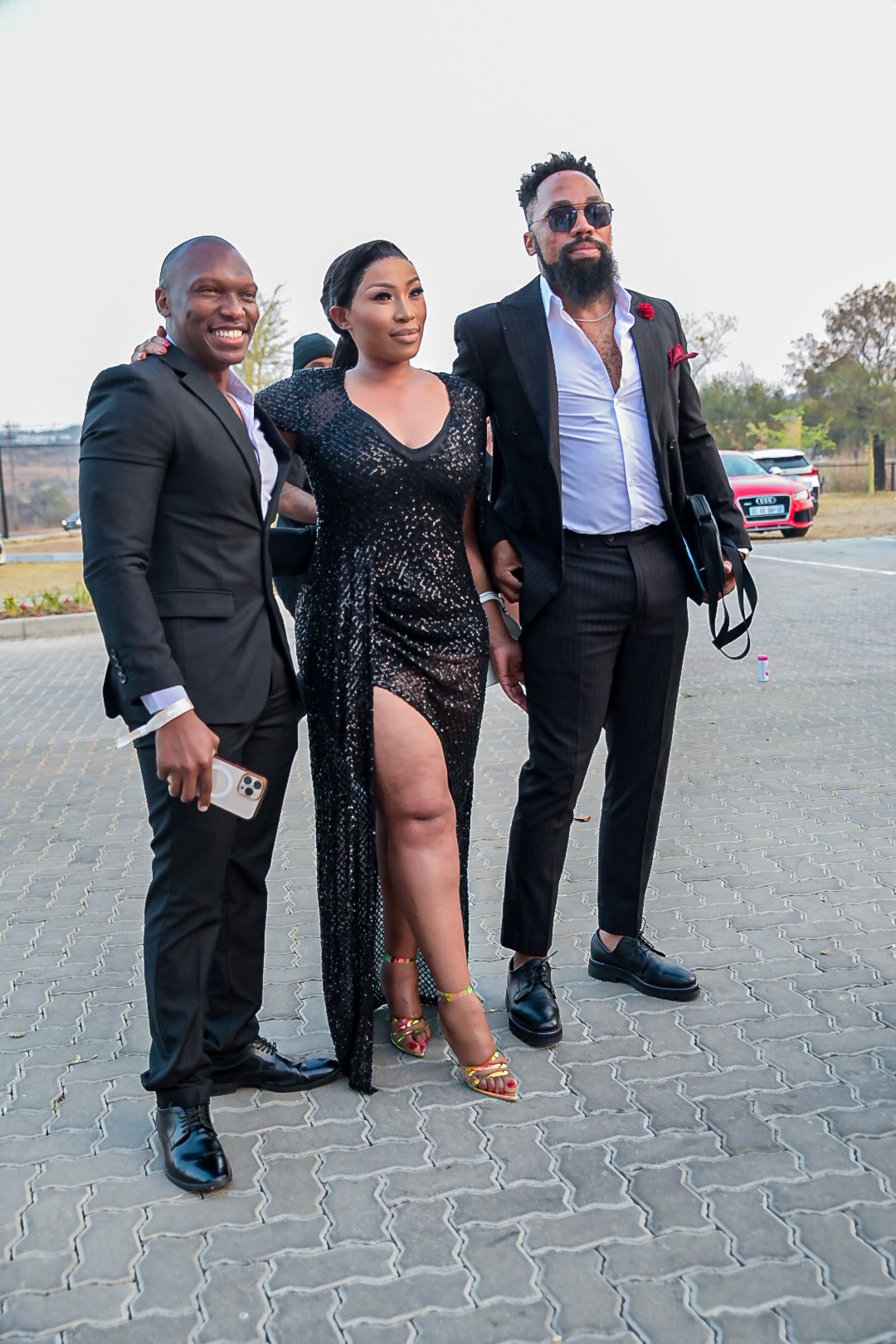 Keketso Mpitsto, Matseliso Mohale and Lehlohonolo Mayeza at the screening of Outlaws
